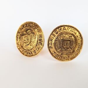 Gold Coin Style Earrings
